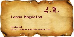 Lassu Magdolna névjegykártya